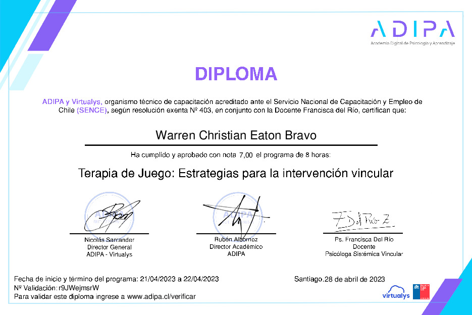 Terapia de Juego: Estrategias para la intervención vincular - Adipa