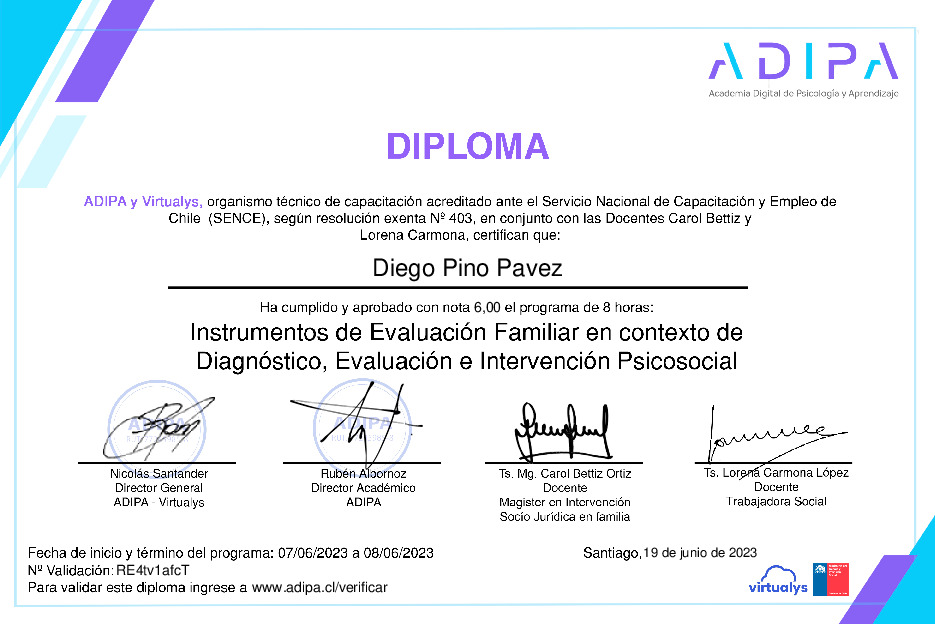INSTRUMENTOS DE EVALUACION FAMILIAR EN CONTEXTO DE DIAGNOSTICO, EVALUACION E INTERVENCION PSICOSOCIAL - Adipa