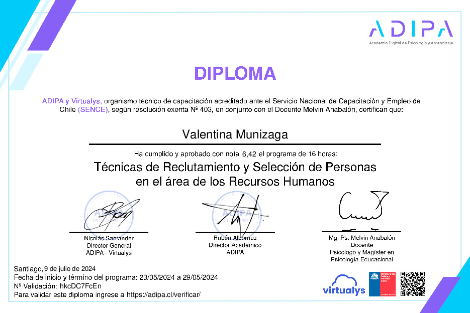 Técnicas de Reclutamiento y Selección de Personas en el área de los Recursos Humanos - Adipa