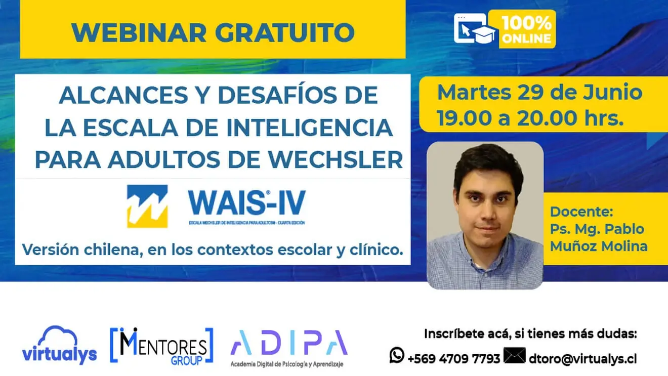 Seminario: Alcances y desafíos de la escala de Inteligencia para Adultos de Wechsler - Adipa