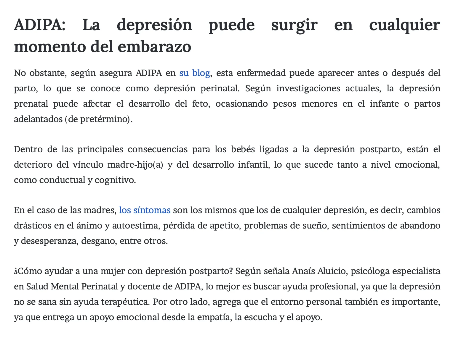 captura de pantalla noticia