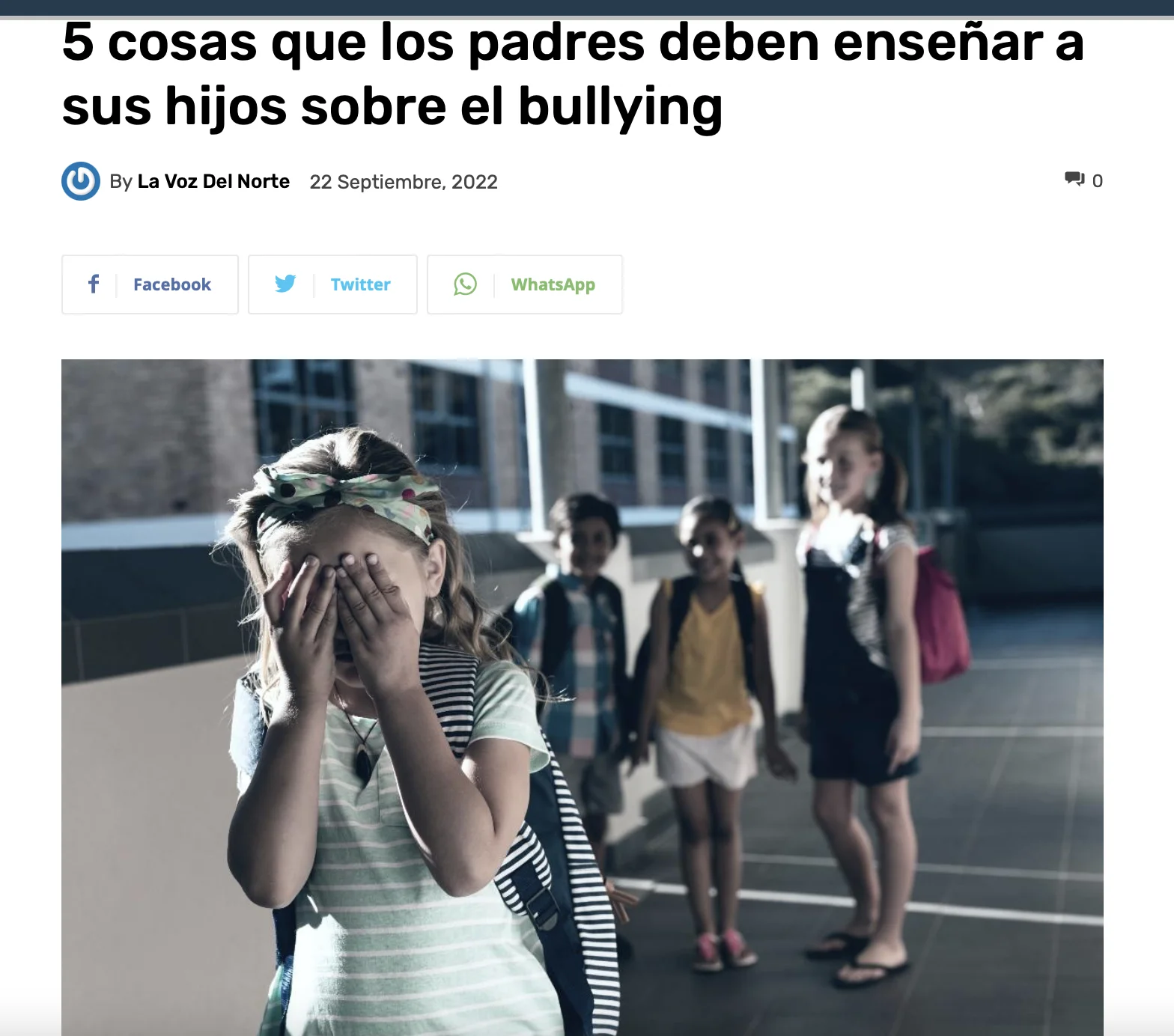 captura de pantalla noticia