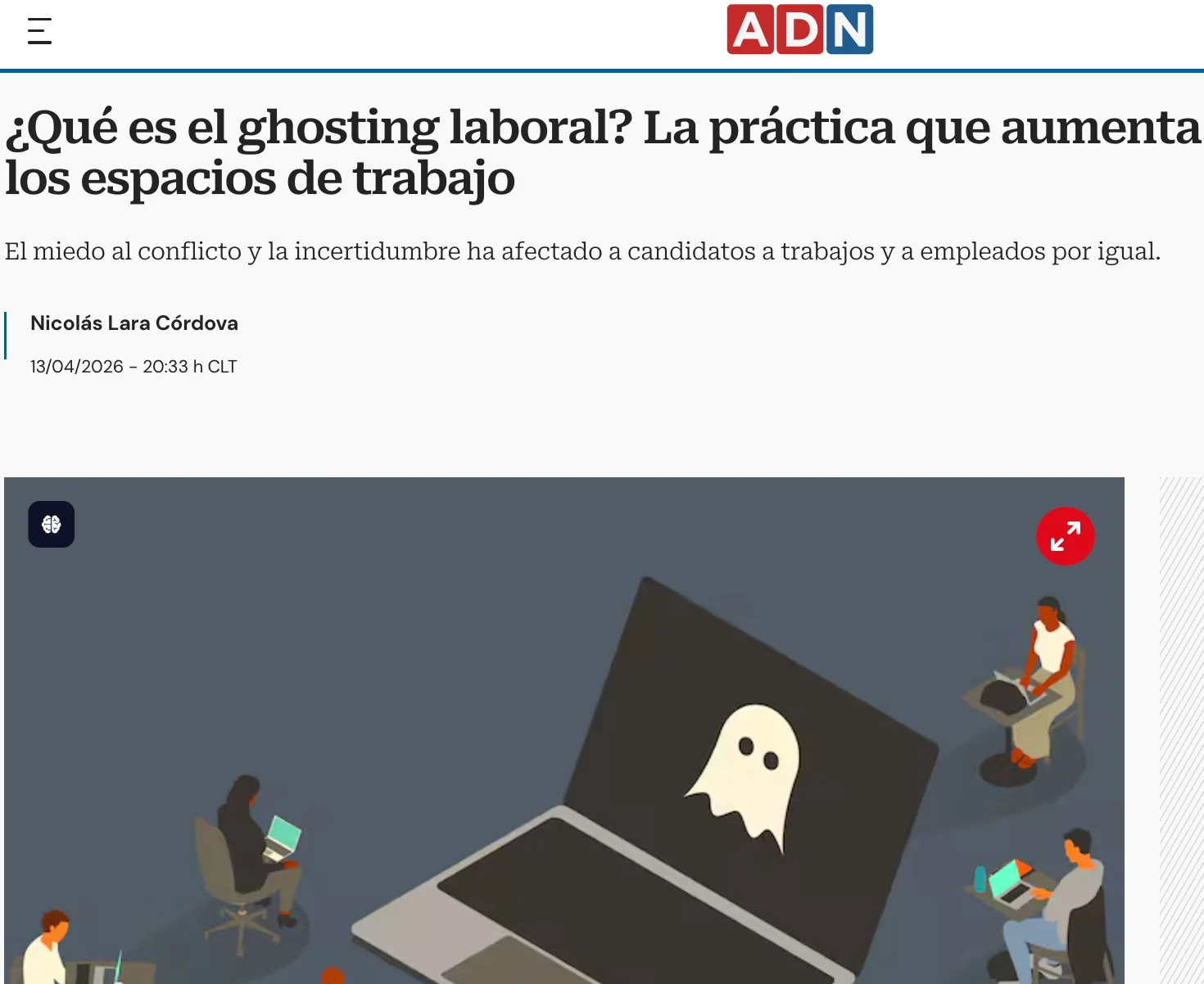 noticia sobre ghosting laboral
