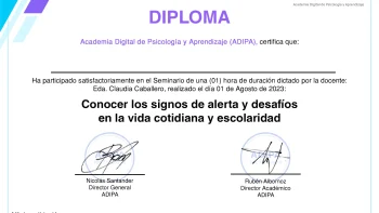 Conocer los signos de alerta y desafíos en la vida cotidiana y escolaridad
