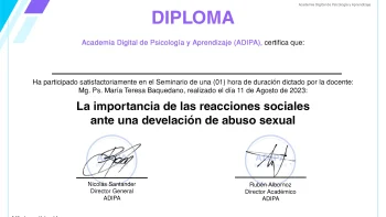 La importancia de las reacciones sociales ante una develación de abuso sexual
